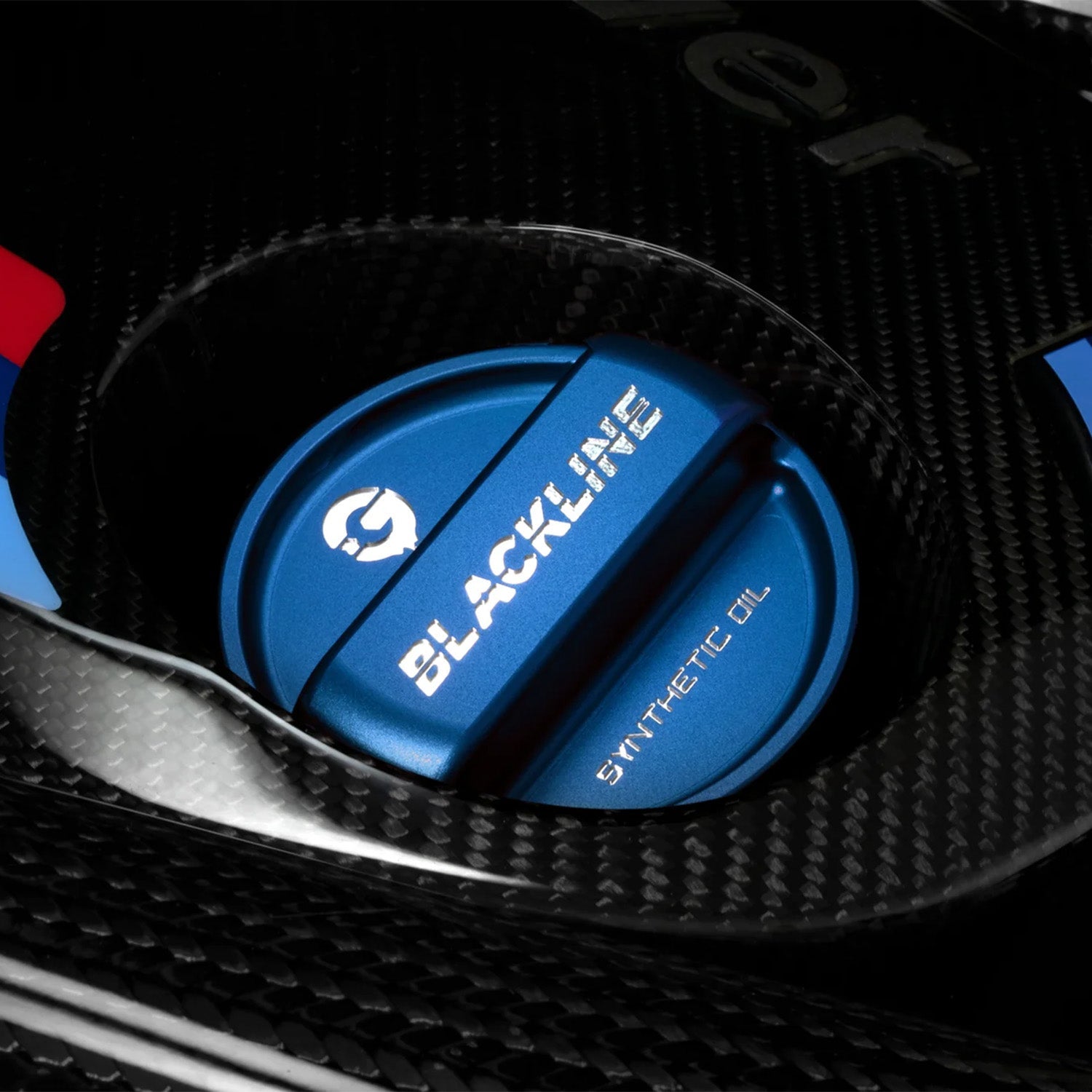 GoldenWrench BMW BLACKLINE Blue Oil Cap Cover For F80 M3, F82 M4, F87 M2 and F10 M5