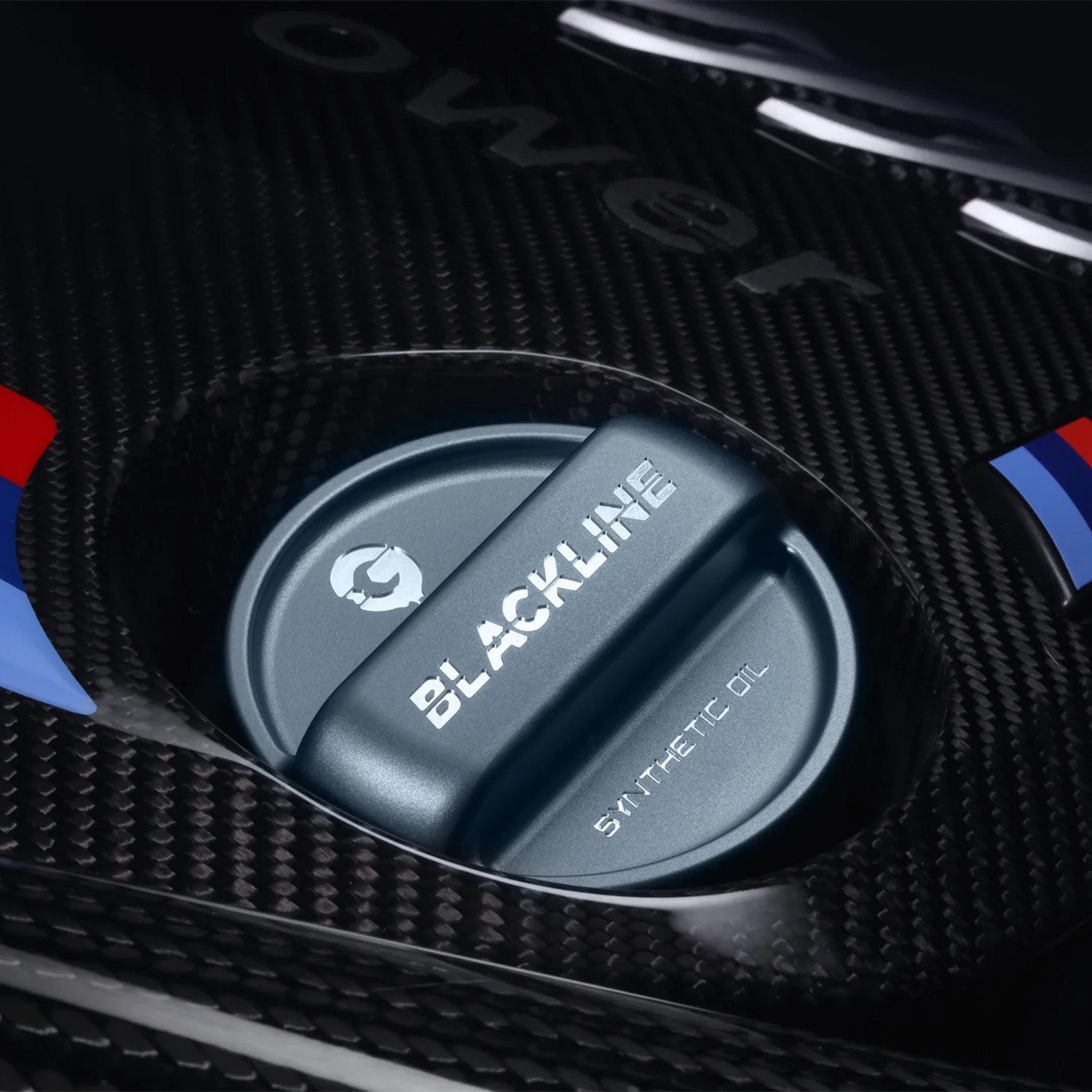 GoldenWrench BMW BLACKLINE Blue Grey Oil Cap Cover For F80 M3, F82 M4, F87 M2 and F10 M5