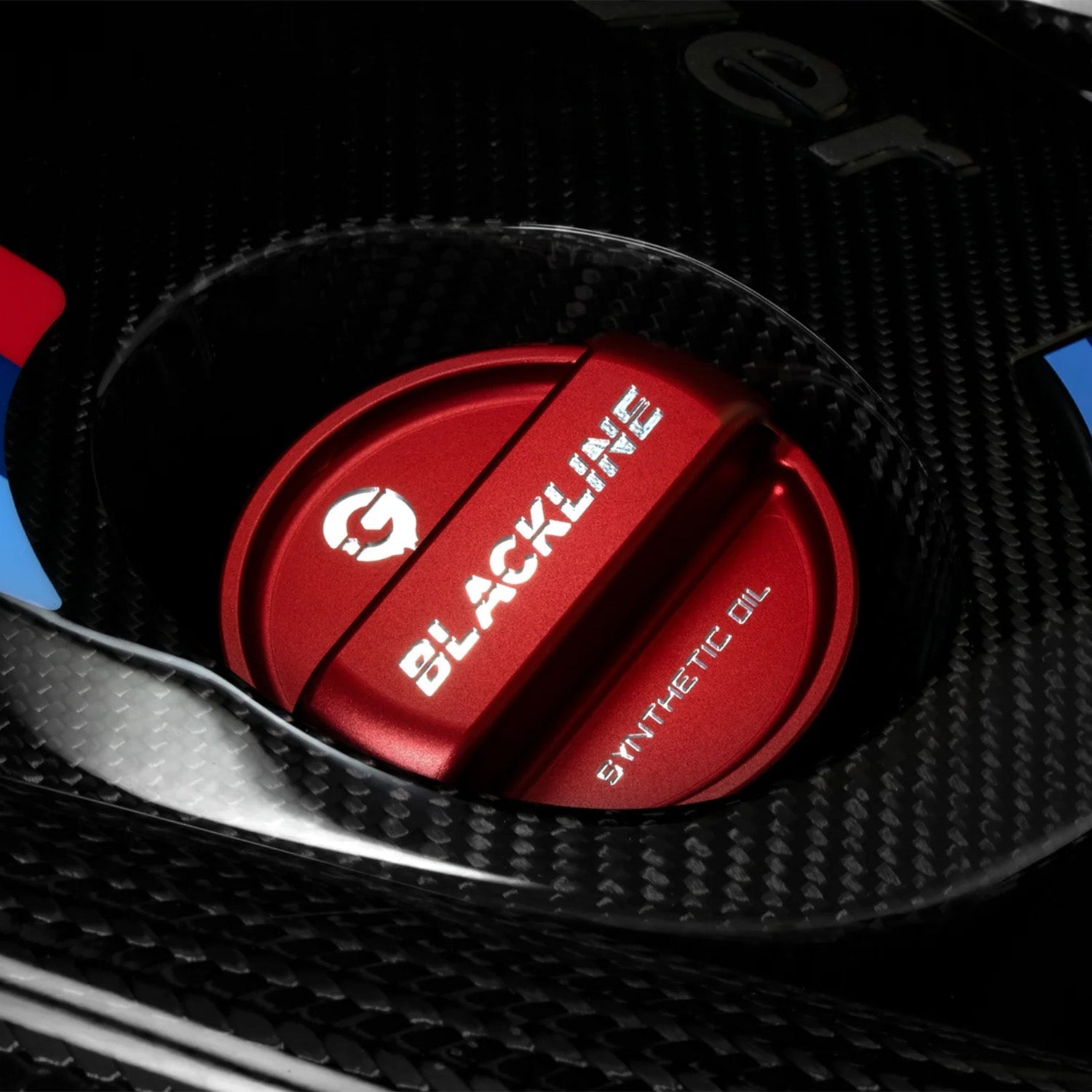 GoldenWrench BMW BLACKLINE Red Oil Cap Cover For F80 M3, F82 M4, F87 M2 and F10 M5