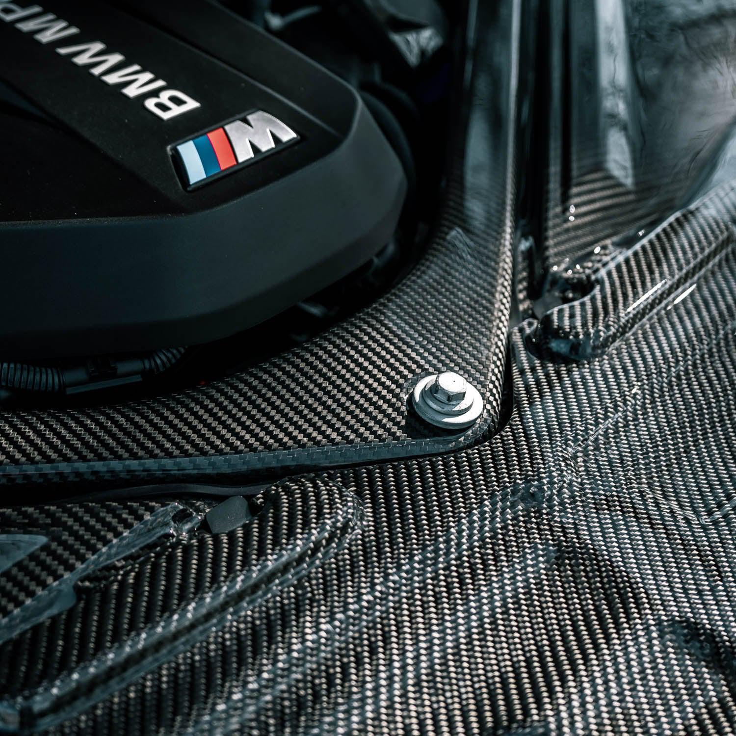 Hexon BMW M3/M4 Engine Strut Brace in Pre-Preg Carbon Fibre (G80/G82)-R44 Performance