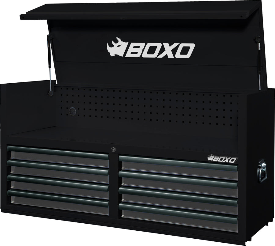 BOXO 53" 8 Drawer Top Box with Drawer Trim Pack - Black Body & Trim Colour Options