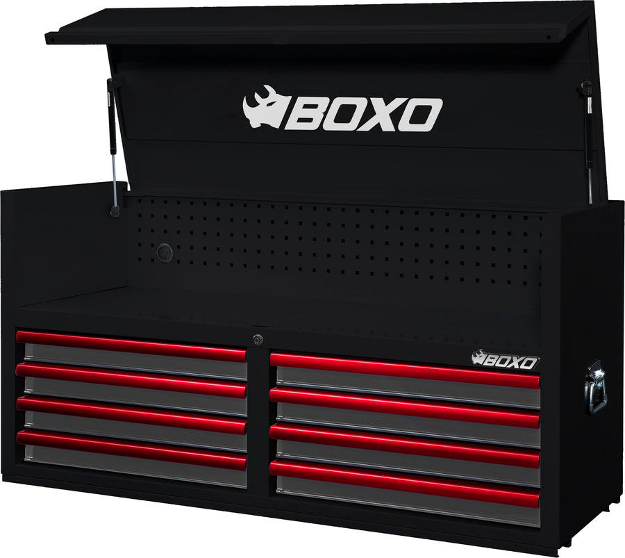 BOXO 53" 8 Drawer Top Box with Drawer Trim Pack - Black Body & Trim Colour Options