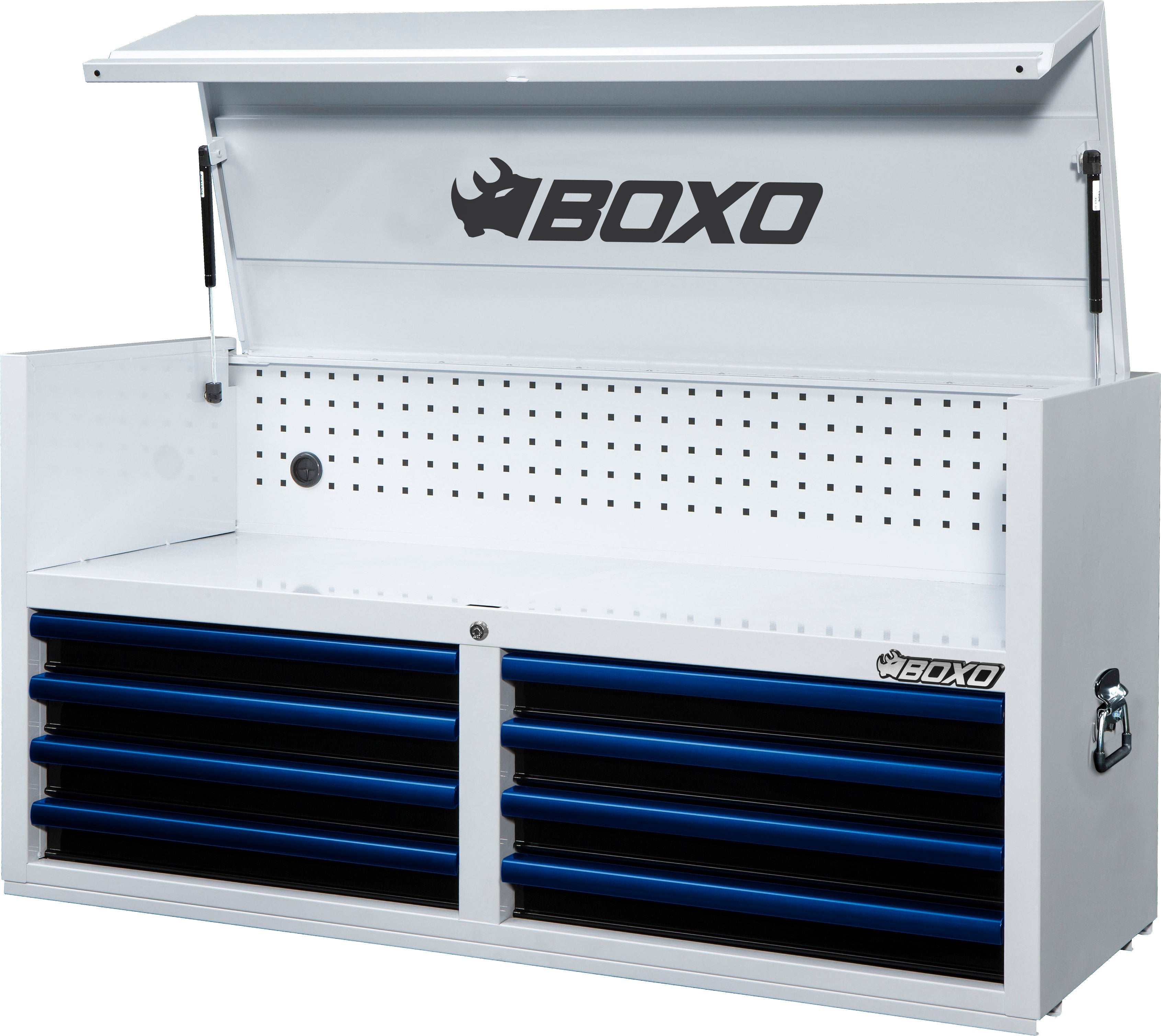 BOXO 53" 8 Drawer Top Box with Drawer Trim Pack - White Body & Trim Colour Options