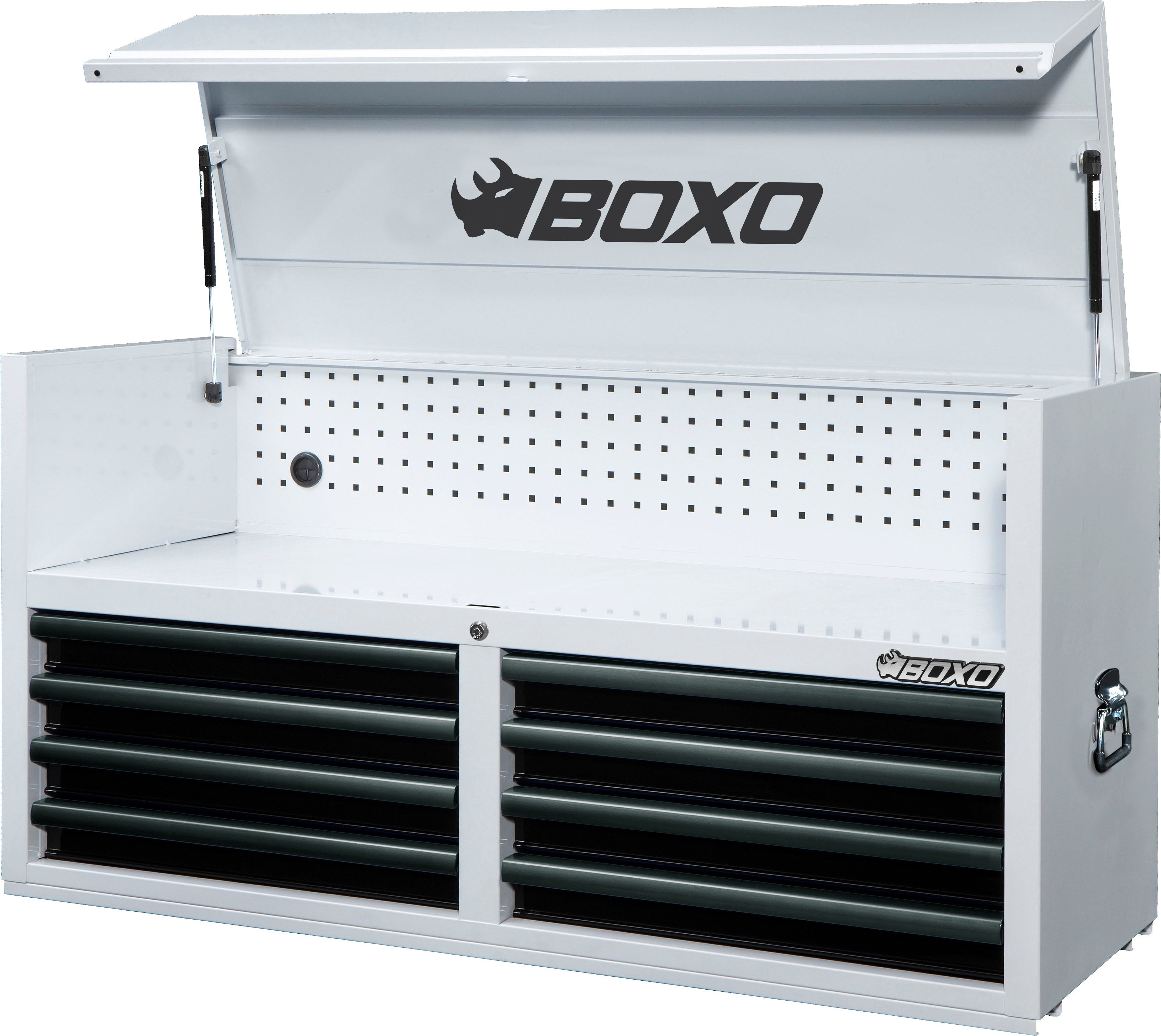 BOXO 53" 8 Drawer Top Box with Drawer Trim Pack - White Body & Trim Colour Options