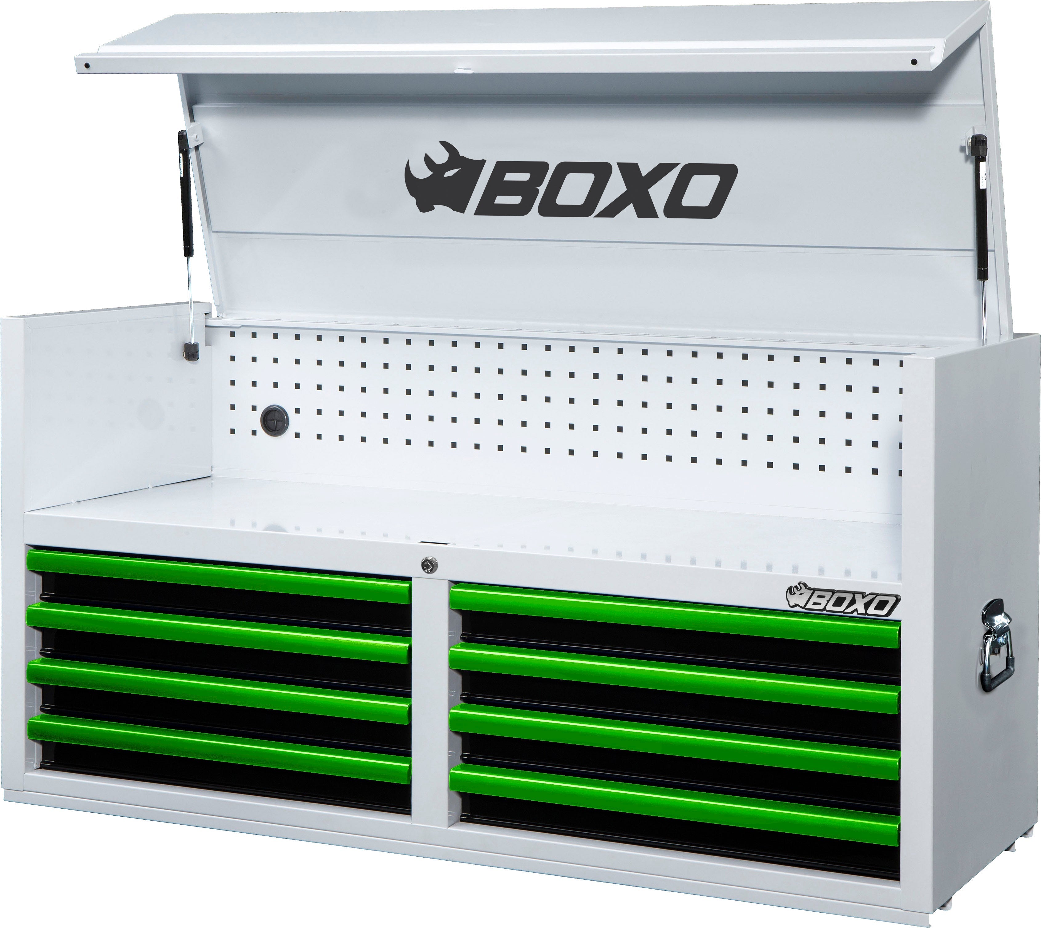 BOXO 53" 8 Drawer Top Box with Drawer Trim Pack - White Body & Trim Colour Options