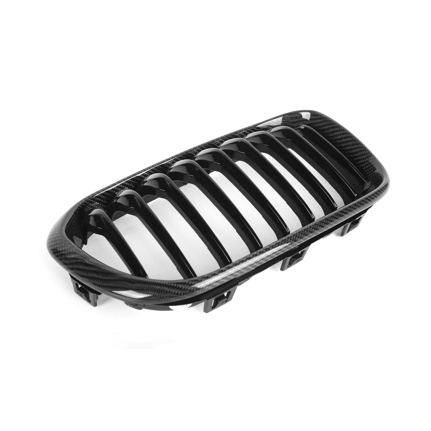 MHC BMW 1 Series LCI Single Slat Front Grilles In Carbon Fibre (F20/F21)-R44 Performance