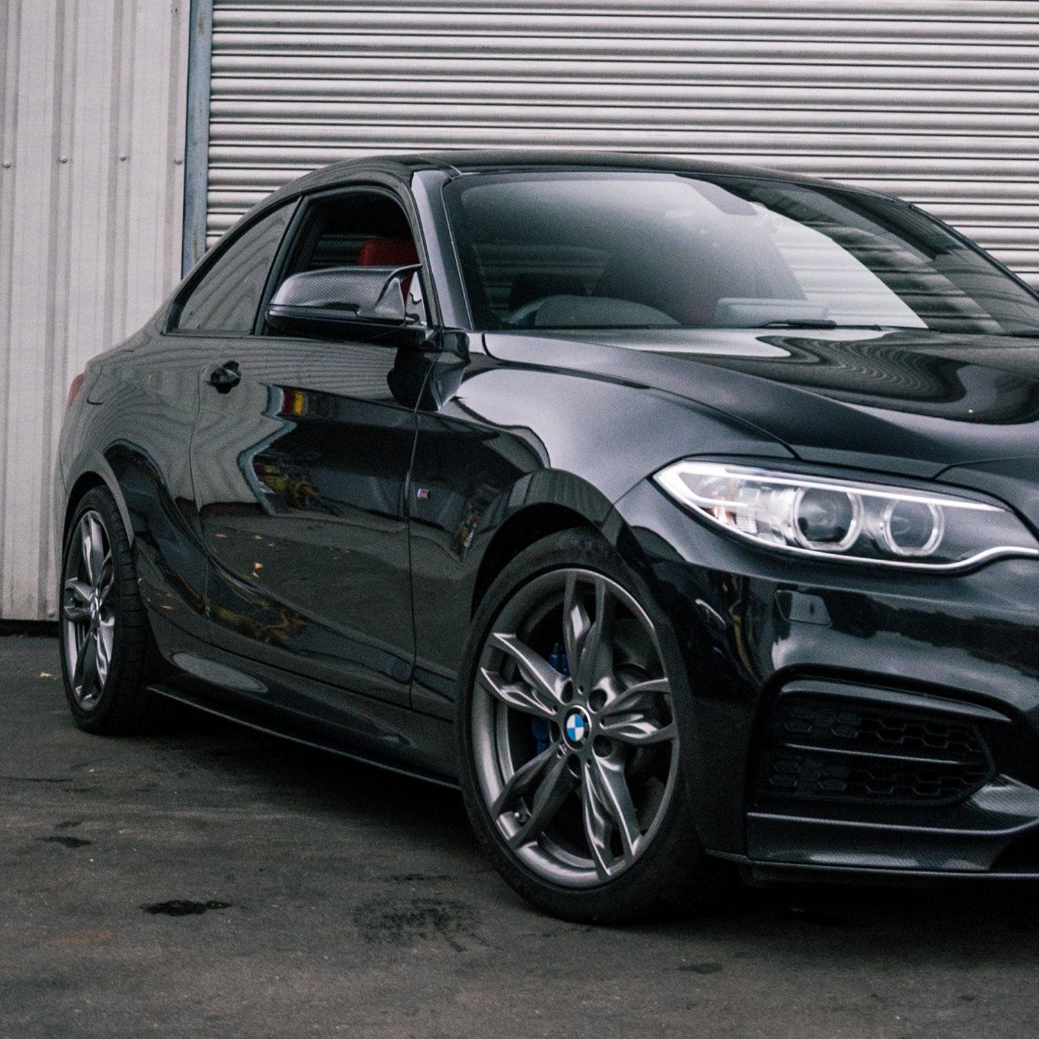MHC BMW 2 Series Full Length Side Skirts In Gloss Carbon Fibre (F22/F23)-R44 Performance