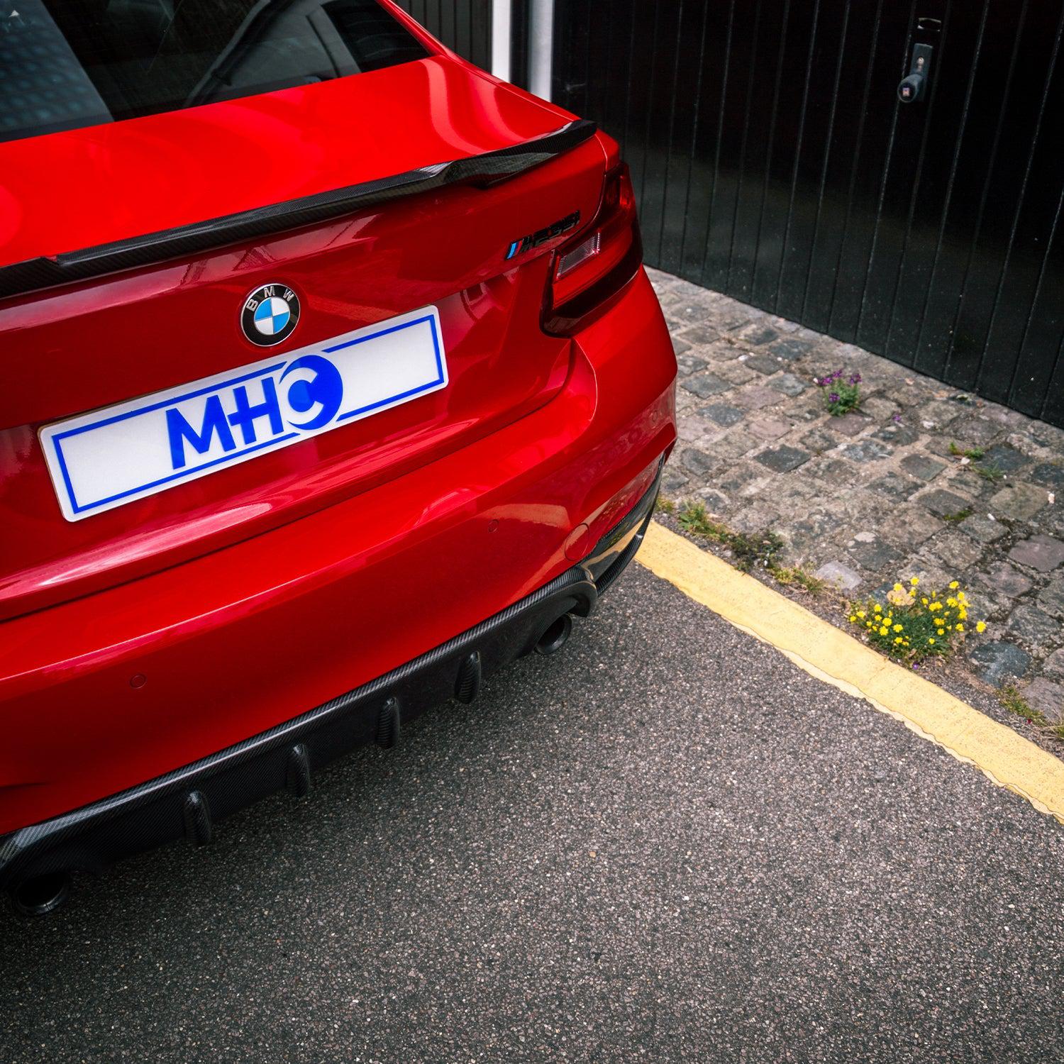 MHC BMW M235i/M240i R44 Aggressive Style Rear Diffuser In Gloss Carbon Fibre (F22/F23)-R44 Performance