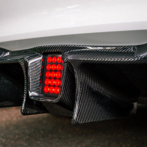 MHC BMW M2/M2 Competition Race LED 3 Piece Rear Diffuser In Gloss Carbon Fibre (F87)-R44 Performance