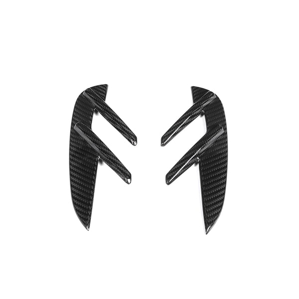 Carbon Fiber Front Bumper Fog Vent Trim Covers Set fit for 2022-2024 M