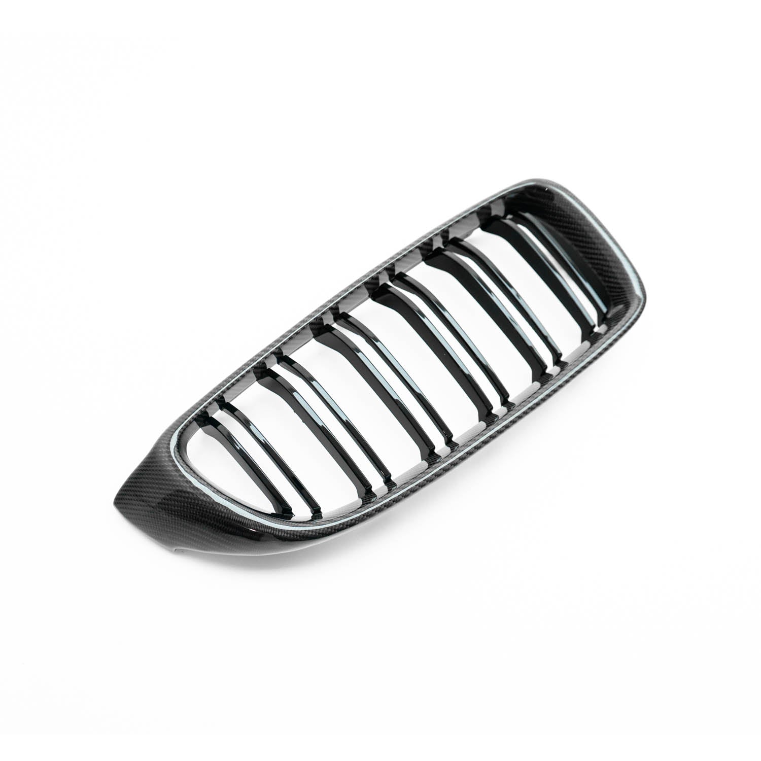 MHC BMW M3/M4 Double Slat Front Grille In Gloss Carbon Fibre (F80/F82)-R44 Performance