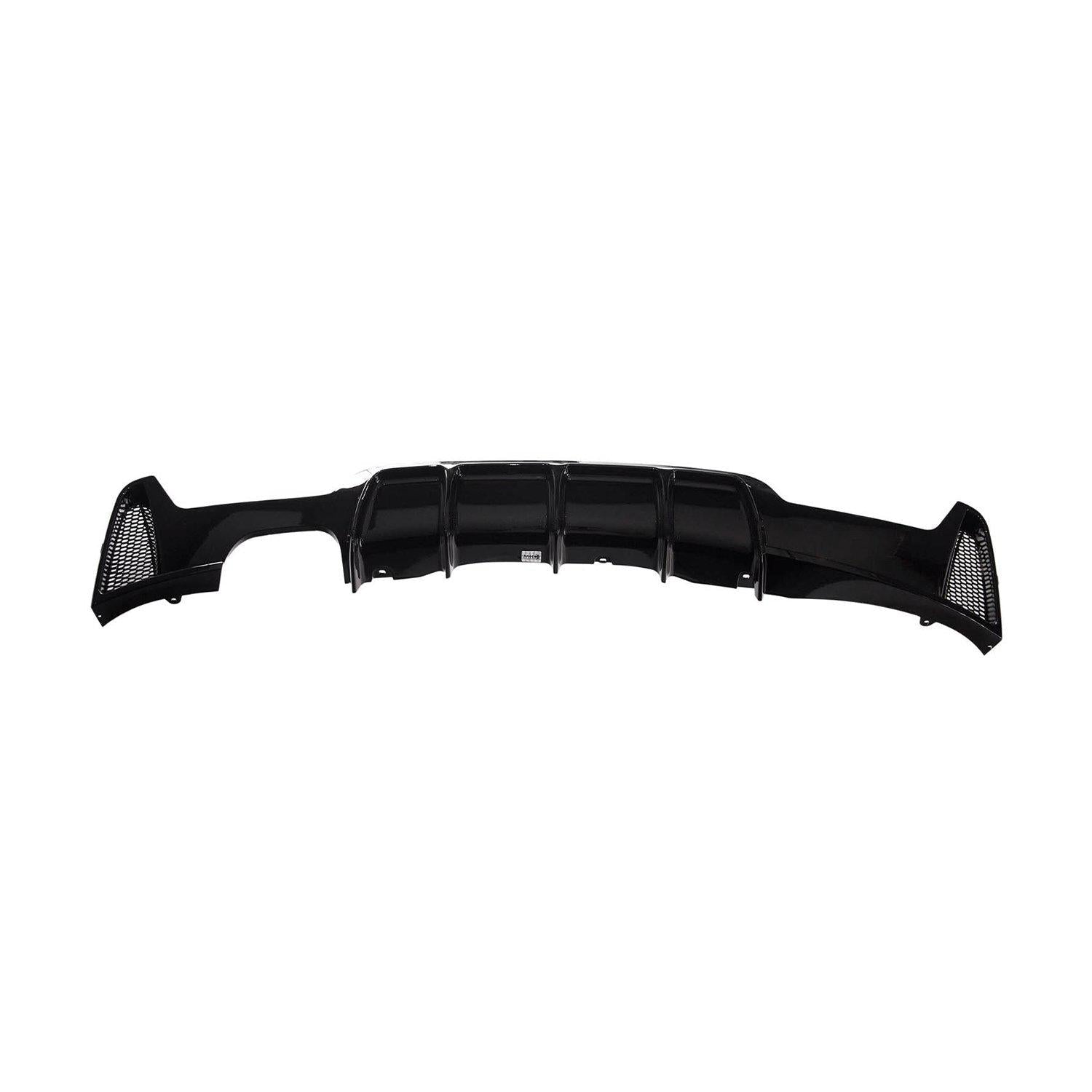 MHC Black BMW 4 Series Performance Style Rear Diffuser In Gloss Black (F32/F33)-R44 Performance