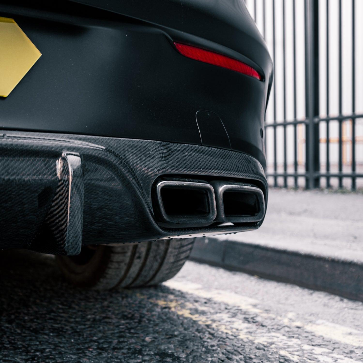 MHC Mercedes C63 AMG Aggressive Style Rear Diffuser In Gloss Carbon Fibre (W205 Coupe)-R44 Performance