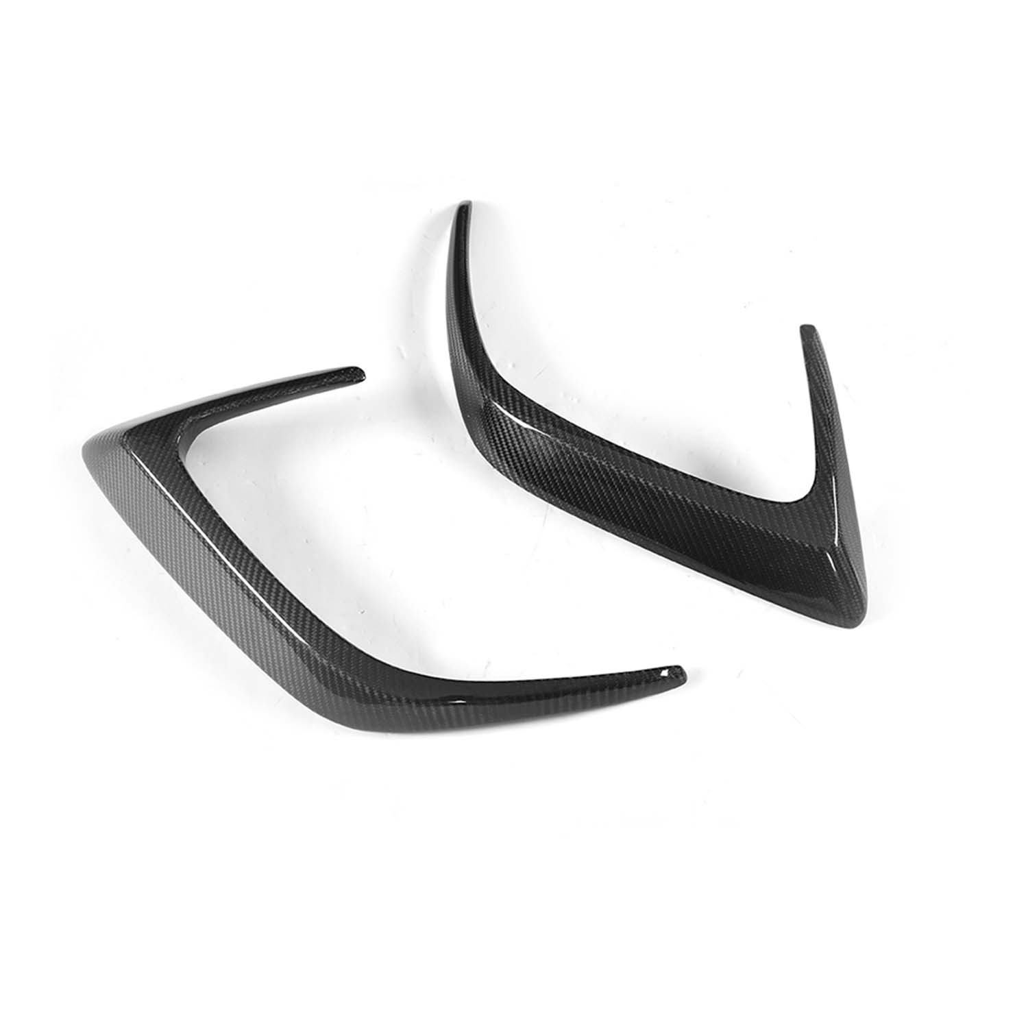 MHC Mercedes C63 AMG Rear Bumper Canards In Gloss Carbon Fibre (W205 Coupe)-R44 Performance