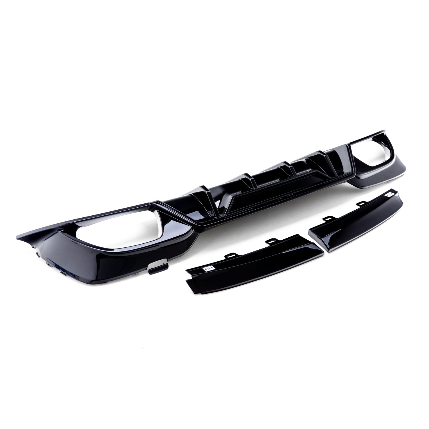 MHC Black BMW 3 Series Competition Style Rear Diffuser In Gloss Black (G20)