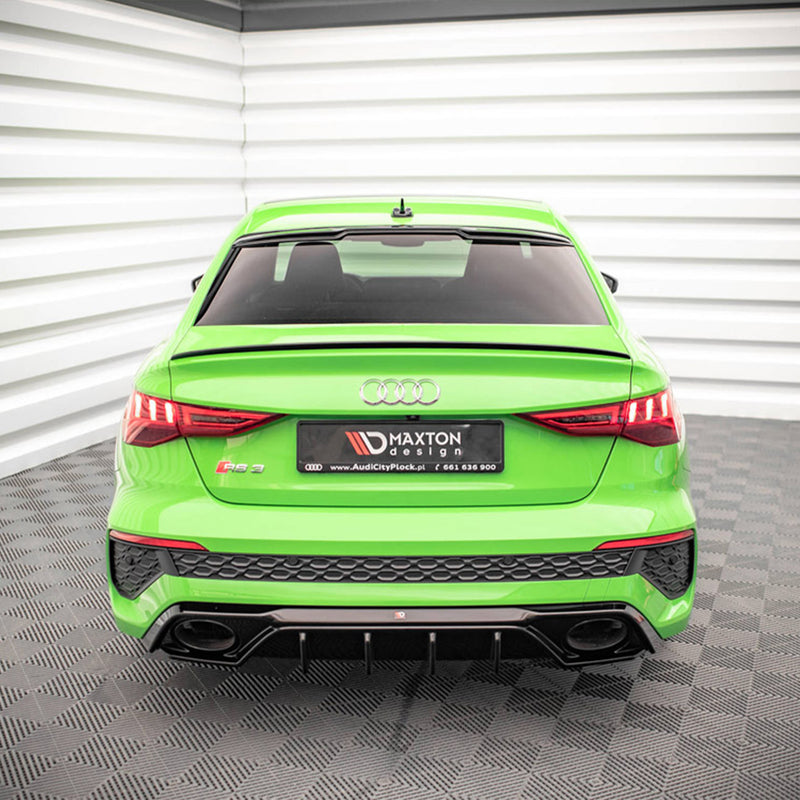 Maxton Design Audi 8Y RS3 Aggressive Rear Diffuser In Gloss Black