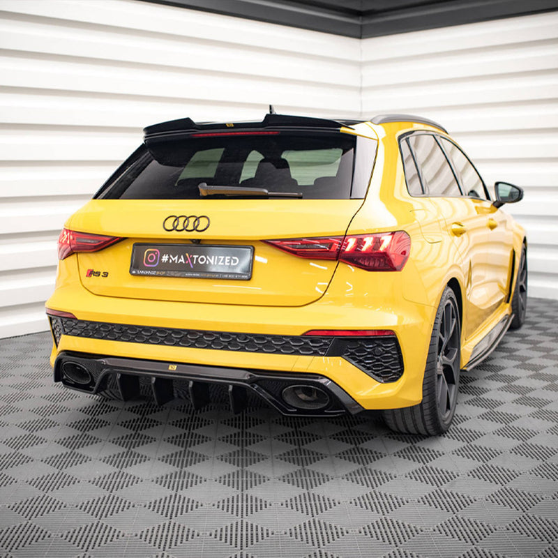 Maxton Design Audi 8Y RS3 Aggressive Rear Diffuser In Gloss Black