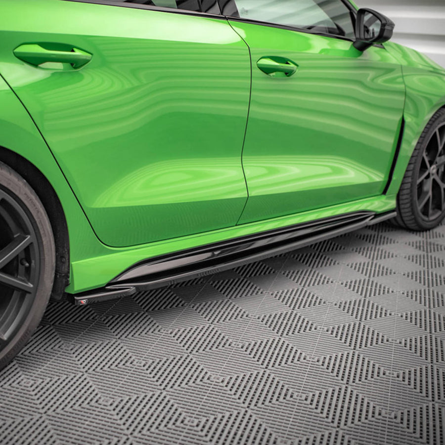 Maxton Design Audi 8Y RS3 Side Skirts In Gloss Black Fitted