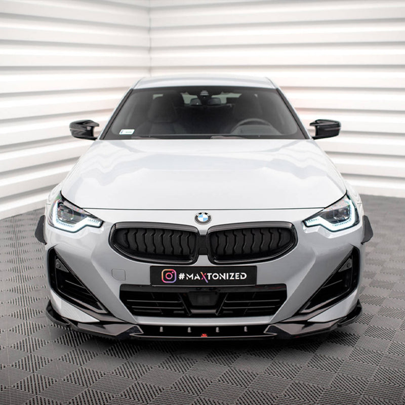 Maxton Design BMW G42 M240i V2 Gloss Black Front Splitter