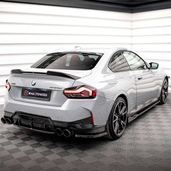 Maxton Design BMW G42 M240i V2 Rear Side Splitters In Gloss Black