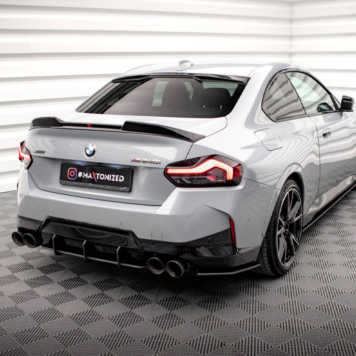 Bmw Custom Rear Diffuser Maxton Design BMW G42 M240i Black Street Pro Rear Diffuser