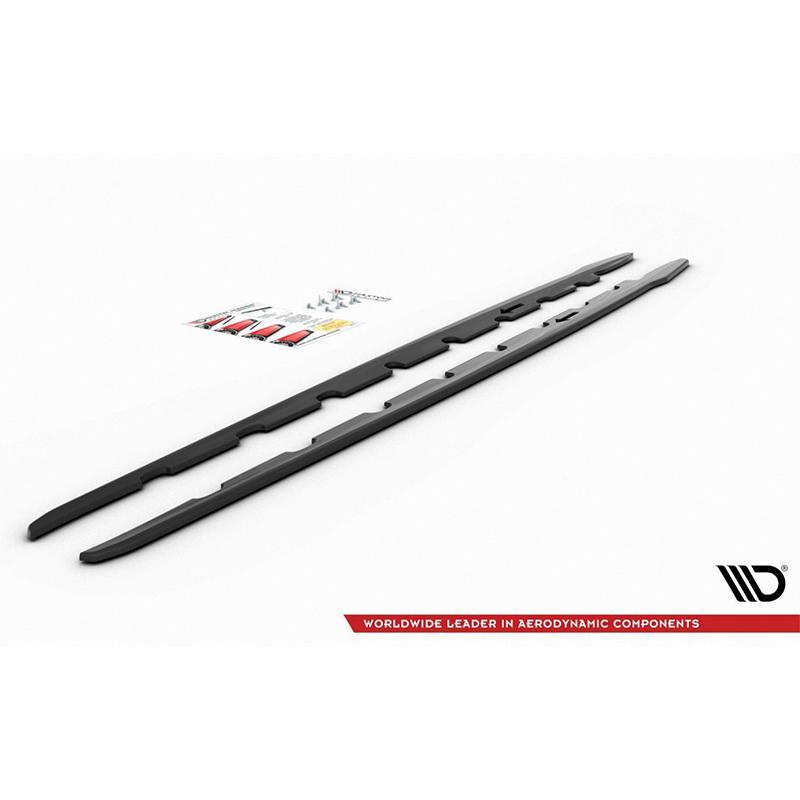 Maxton Design Side Skirts Diffusers V2 BMW 1 Series F40 M135I/ M-Sport Black-R44 Performance