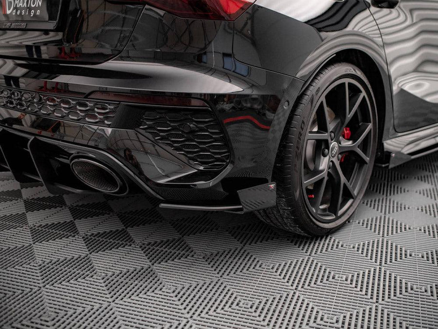 Maxton Rear Side Flaps Audi RS3 Sportback 8Y (2020-) in Gloss Black-R44 Performance