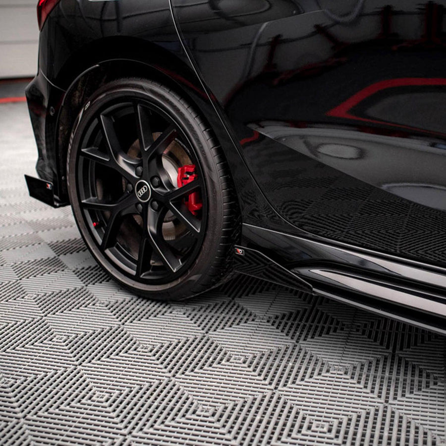 Maxton Side Flaps Audi RS3 Sportback 8Y (2020-) in Gloss Black-R44 Performance