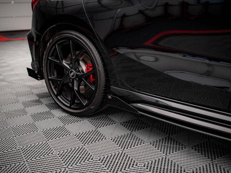 Maxton Side Flaps Audi RS3 Sportback 8Y (2020-) in Gloss Black-R44 Performance