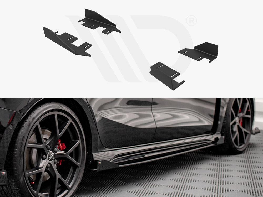 Maxton Side Flaps Audi RS3 Sportback 8Y (2020-) in Gloss Black-R44 Performance