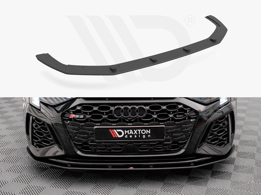 Maxton Street Pro Front Splitter Audi RS3 Sportback 8Y (2020-) in Black-R44 Performance