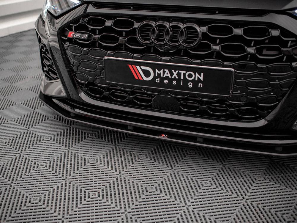 Maxton Street Pro Front Splitter Audi RS3 Sportback 8Y (2020-) in Black-R44 Performance