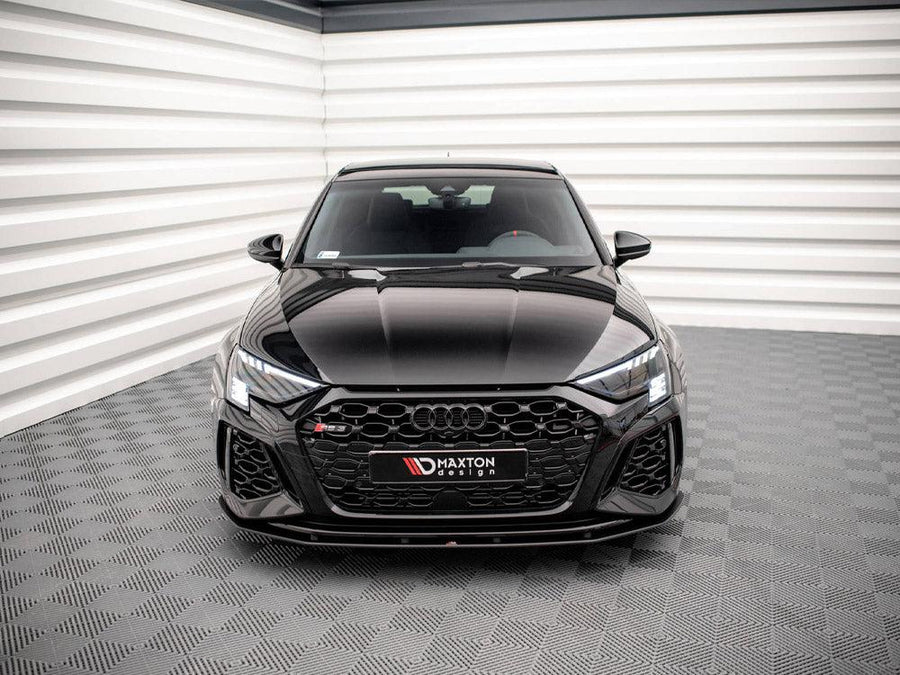 Maxton Street Pro Front Splitter Audi RS3 Sportback 8Y (2020-) in Black-R44 Performance