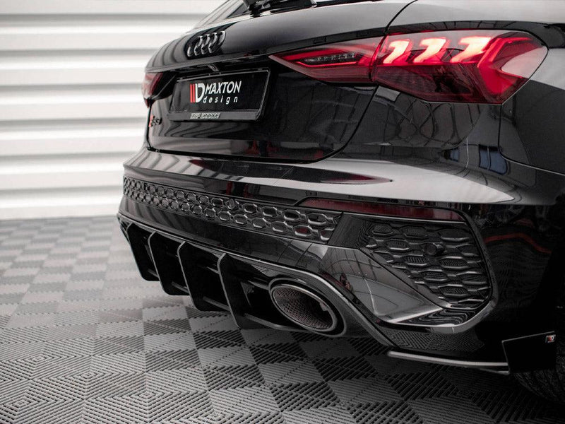 Maxton Street Pro Rear Diffuser Audi RS3 Sportback 8Y (2020-) in Black-R44 Performance