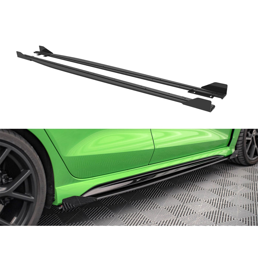 Maxton Street Pro Side Skirts (+Flaps) for Audi RS3 Sedan 8Y (2020-)-R44 Performance