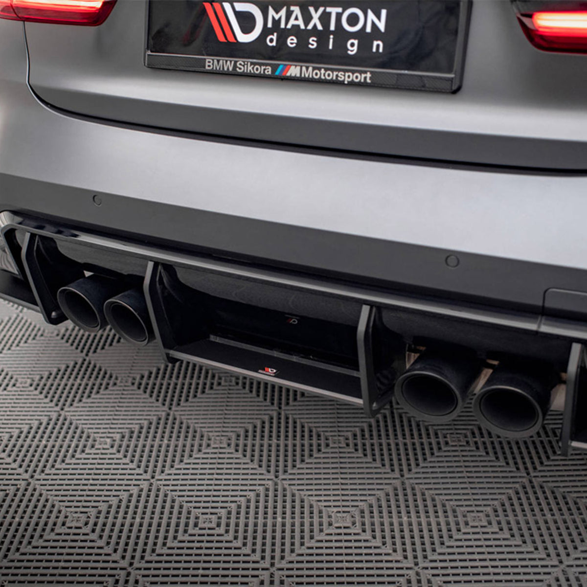 Bmw Custom Rear Diffuser Maxton Design BMW G80 M3 Street Pro Rear Diffuser In Black