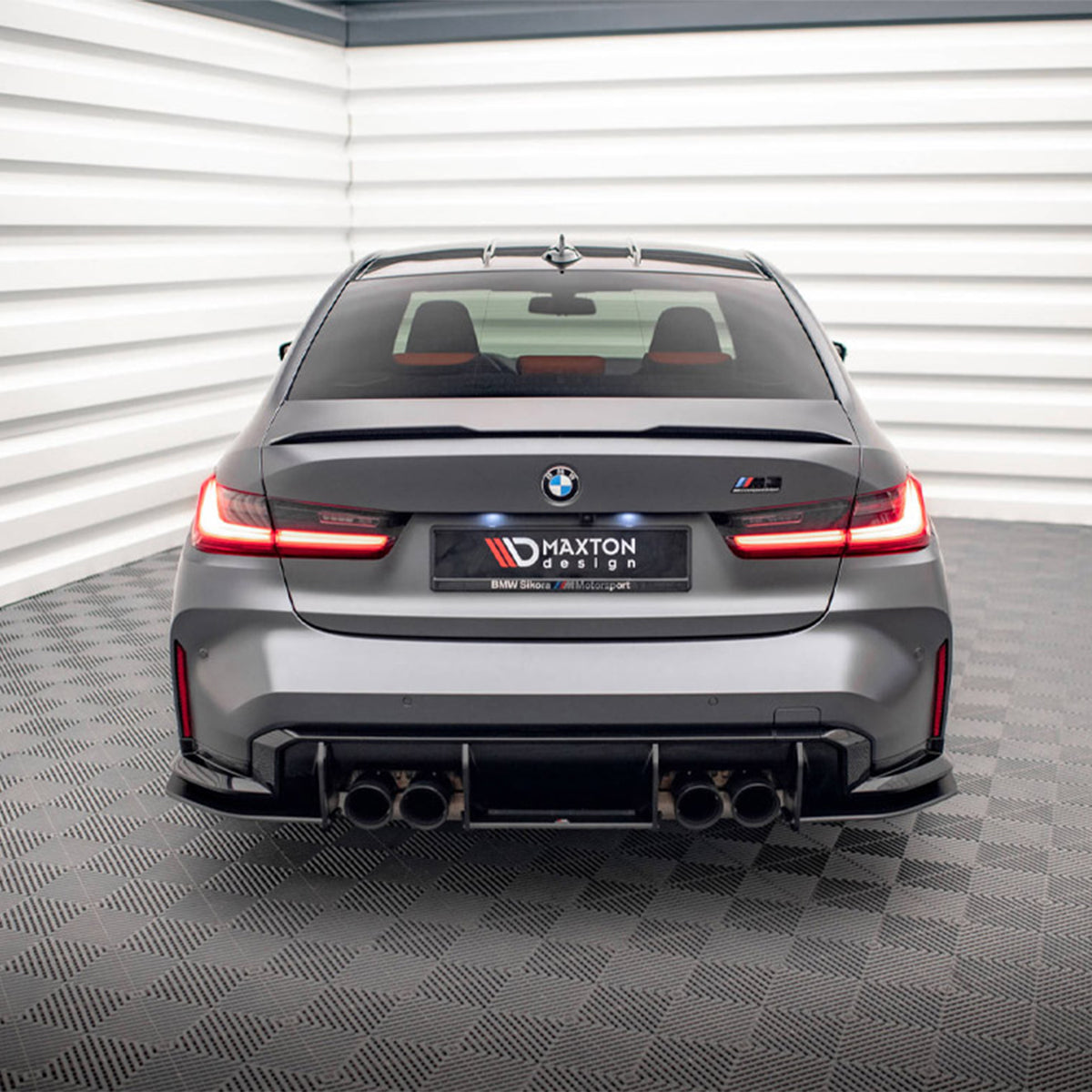 Maxton Design BMW G80 M3 Street Pro Rear Diffuser In Black