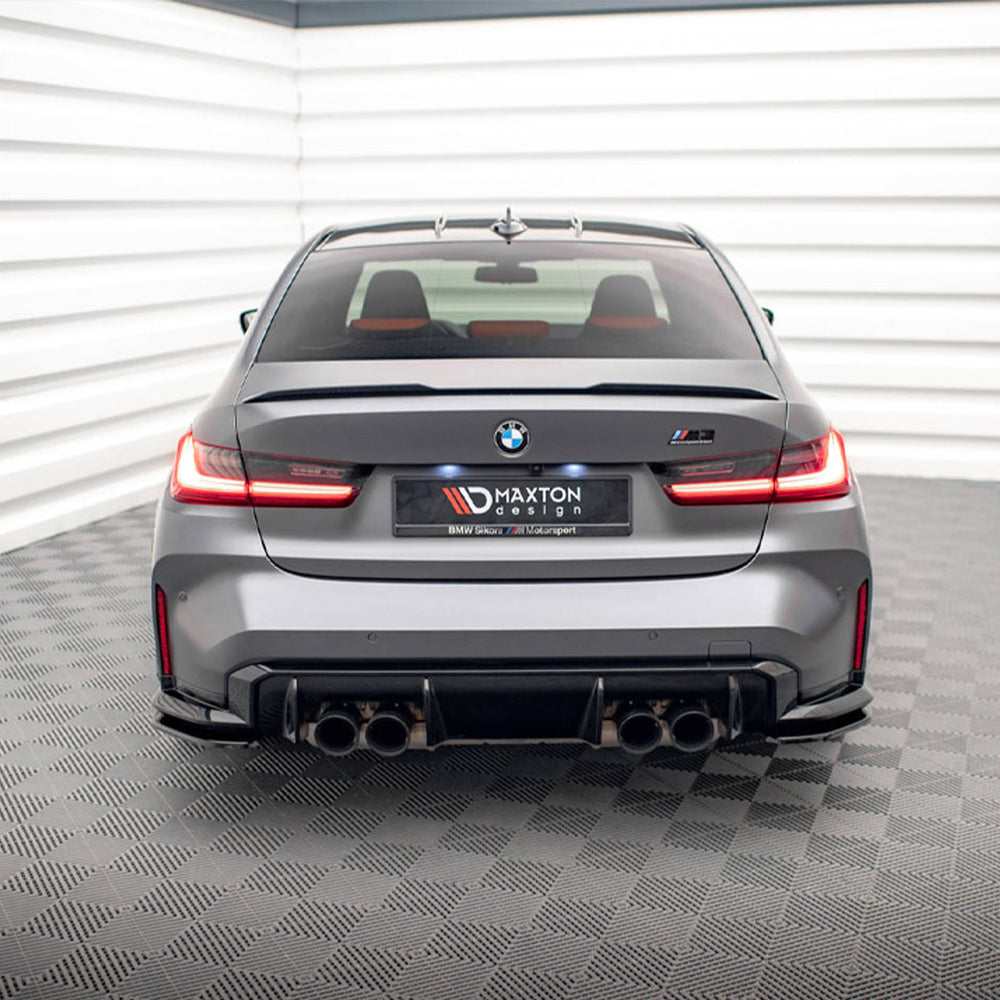 Maxton Design BMW G80 M3 V1 Rear Side Splitters In Gloss Black