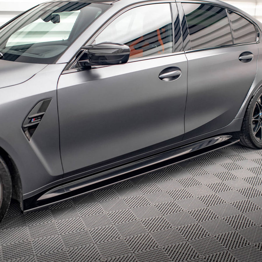 Maxton Design BMW G80 M3 V1 Side Skirts In Gloss Black - R44 Performance