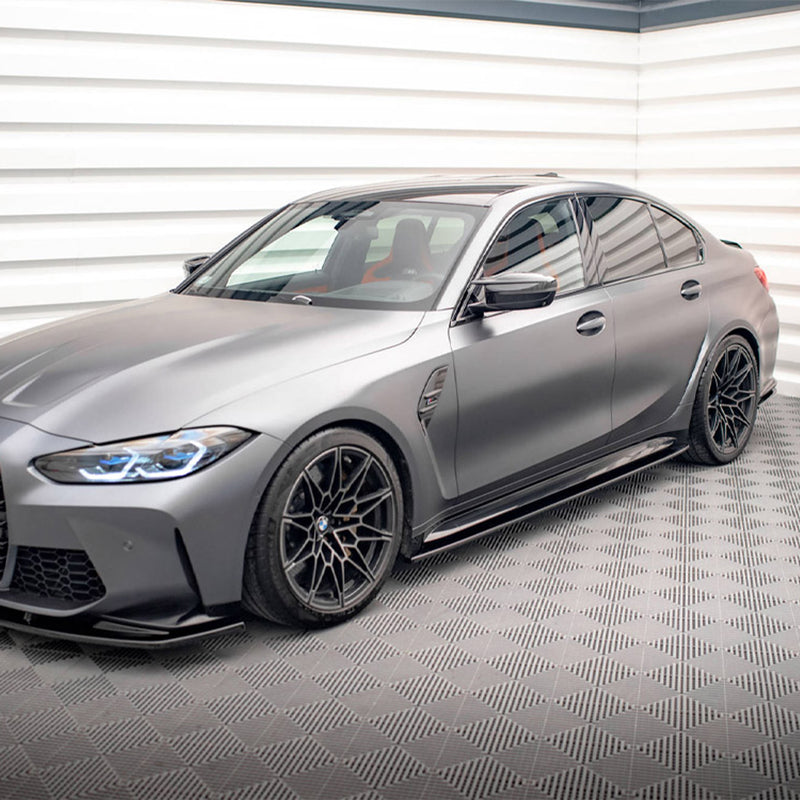 Maxton Design BMW G80 M3 V1 Side Skirts In Gloss Black - R44 Performance