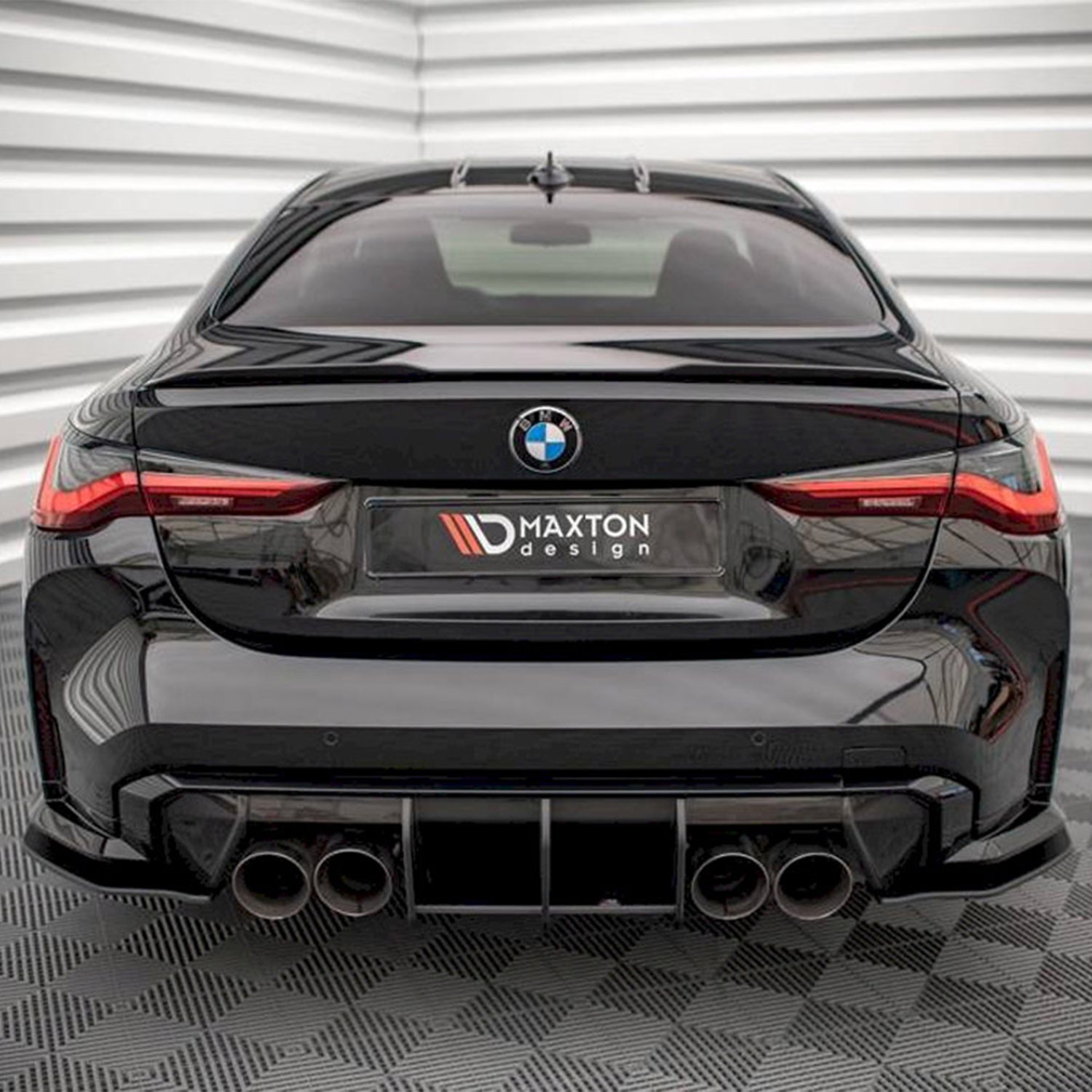 Maxton Design BMW M4 Street Pro Rear Diffuser In Black (G82/G83) - R44 Performance