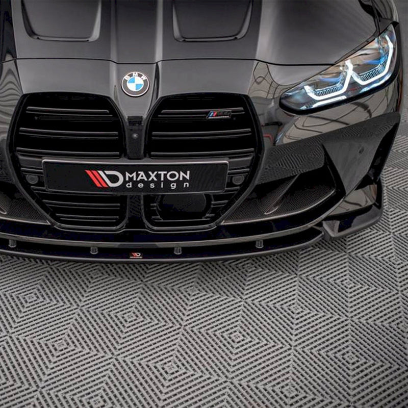 Maxton Design BMW G80 M3 G82 M4 V3 Front Splitter In Gloss Black - R44 Performance