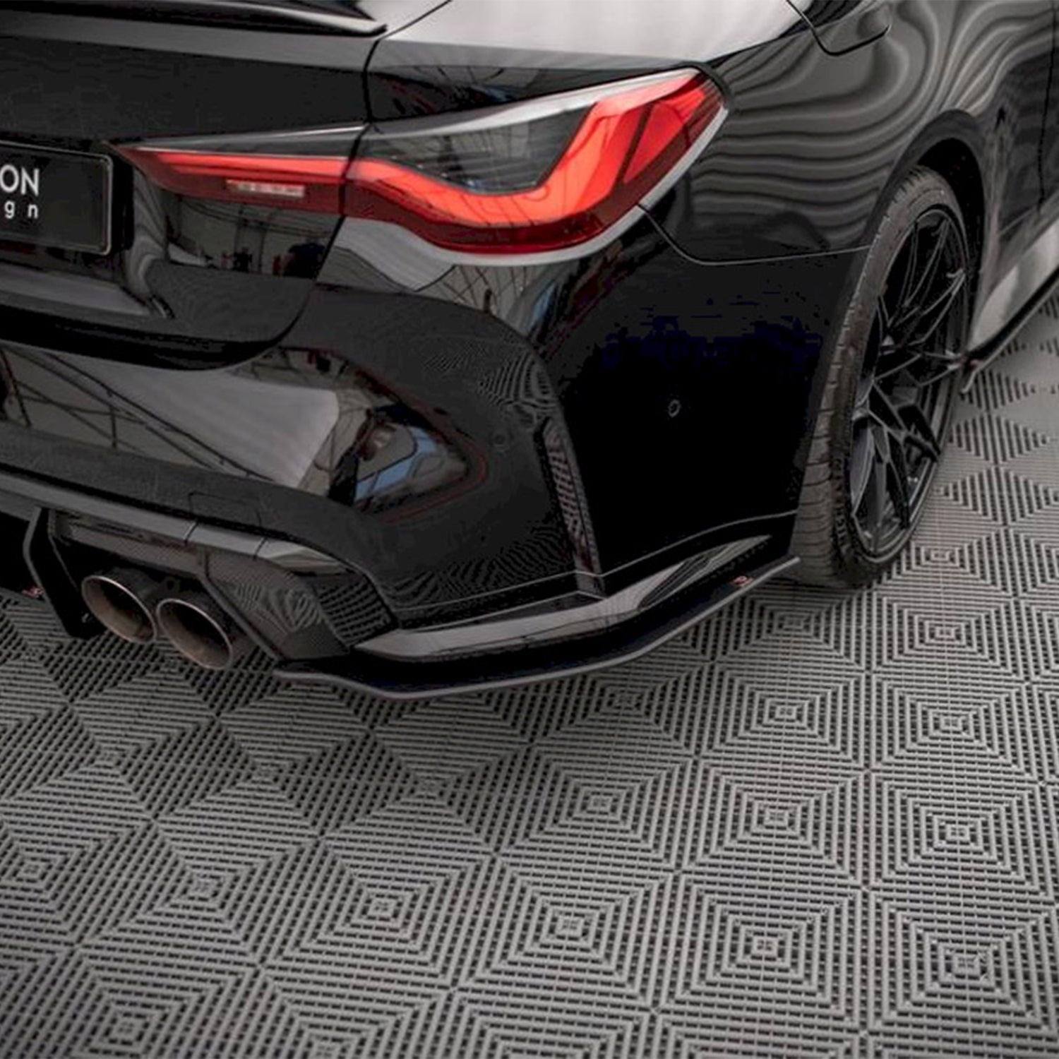 Maxton Design BMW G82 G83 M4 Street Pro Rear Side Splitters In Black - R44 Performance