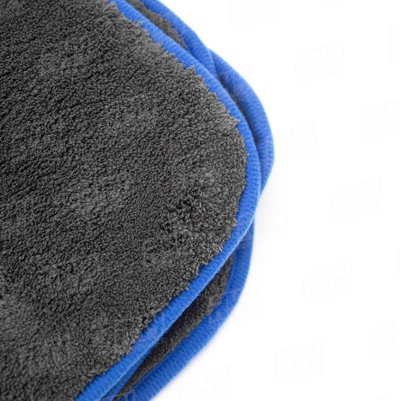 Microfibre Towel in Dark Grey with Blue Trim-R44 Performance