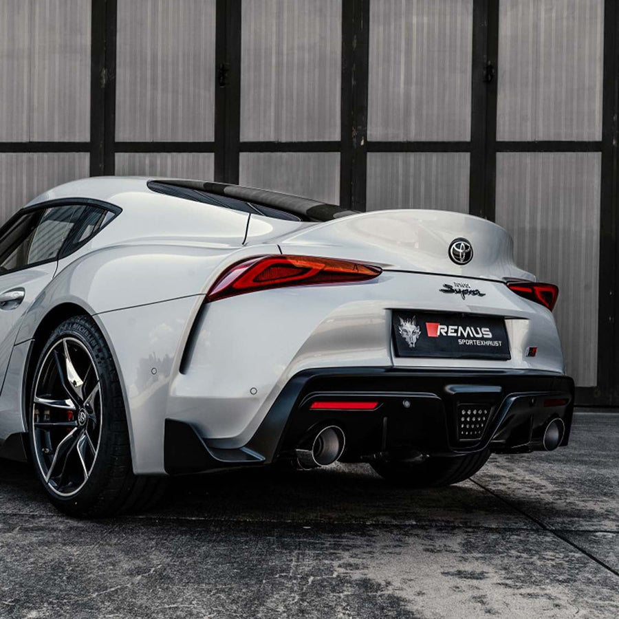Remus Toyota Supra A90 MK5 Axle Back Exhaust System with Black / Chrome Tips-R44 Performance