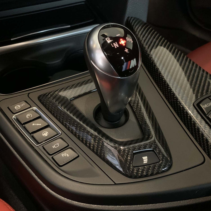 SHFT BMW DCT Gearbox Base Trim Cover In Gloss Carbon Fibre (LHD)-R44 Performance