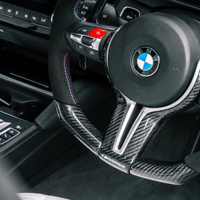 SHFT BMW M Car Steering Wheel Trim Insert In Gloss Carbon Fibre (F Series)-R44 Performance