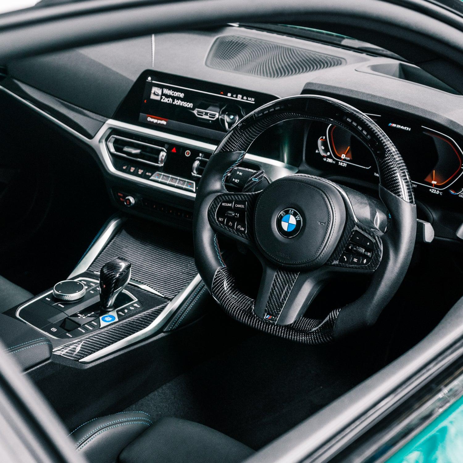SHFT BMW M240i/2 Series Full Interior Trim Set In Gloss Pre Preg Carbon Fibre (G42)(G20/G21)-R44 Performance