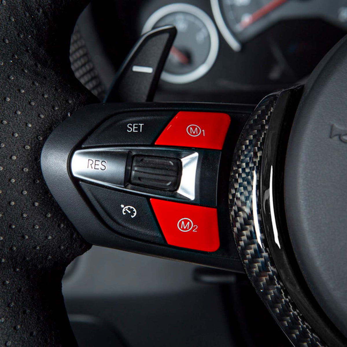 SHFT BMW Steering Wheel M Mode Buttons M1 & M2 In Red-R44 Performance