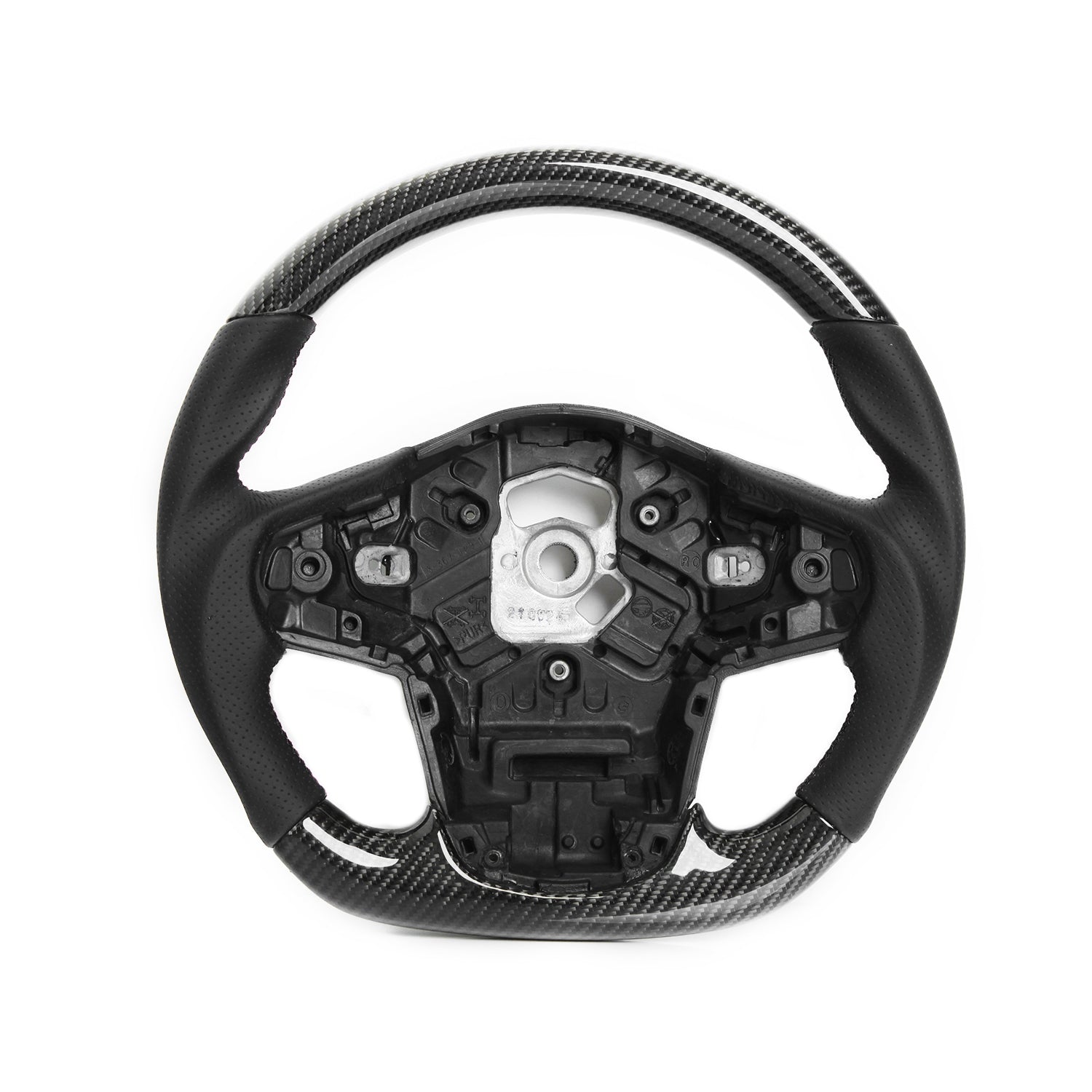 SHFT Toyota Supra Steering Wheel In Gloss Carbon Fibre & Leather (A90)-R44 Performance